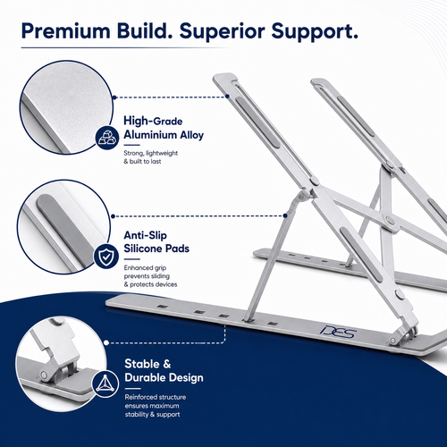 DES Ultra-Slim Portable Laptop Stand